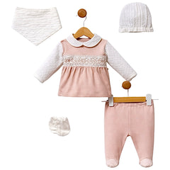 Pack naissance super girly bande effet mtrouz 5 pcs coton