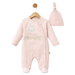 Grenouillère Love my mommy 1 bonnet coton