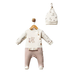 Grenouillère You and Me unisexe 1 bonnet coton bio