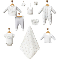 Coffret naissance Tropical 10 pcs coton unisexe