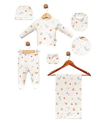 Pack naissance 5 pcs animals forest avec 1 couverture coton