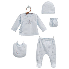 Pack naissance first car 5 pcs coton