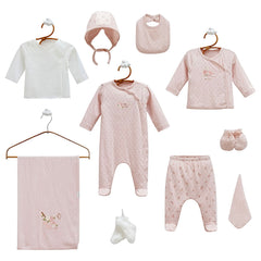 Coffret little friend oiseaux girly 10 pcs coton