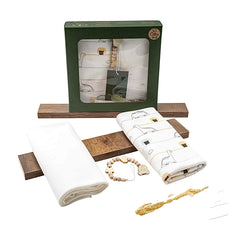 Coffret de 2 langes Dinos avec attache tétine 80x90 cm