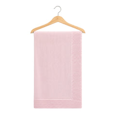 Couverture légère en tricot 80x90 cm - Rose