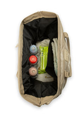 Sac a langer capitonné simple beige - Bagmori