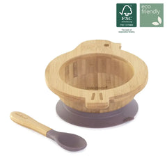 Set Bol en Bois et Cuillère - Oiseau Miniland 6m+