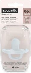 Suavinex - Sucette Silicone avec Tétine Symétrique SX Pro, Réversible 0-6 mois Ballad Blue