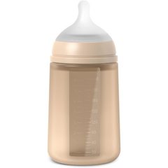 Suavinex Biberon silicone Beige Débit moyen 240 ml - 3m+