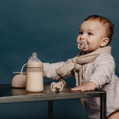 Suavinex Biberon silicone Beige Débit moyen 240 ml - 3m+