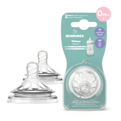 Mammia - Pack de 2 tétine silicone natural feeling 0m+