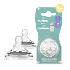 Mammia - Pack de 2 tétine silicone natural feeling 3m+