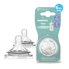 Mammia - Pack de 2 tétine silicone natural feeling 6m+