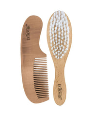 Brosse + Peigne doux en bois Dr Brown's