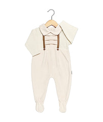 Grenouillère style baby boy velours