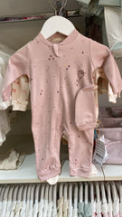 Grenouillère Ballons 1 bonnet coton bio