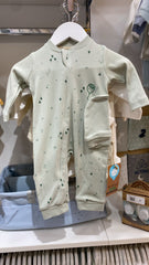 Grenouillère Ballons unisexe 1 bonnet coton bio - Mint