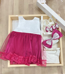 Coffret ROBE avec accessoires "Sbou3" Fushia style 5 pcs