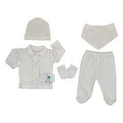 Pack naissance full white baby boy velours 5 pcs