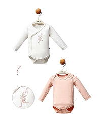Pack duo bodies fleury croisés saumon blanc