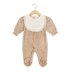 Grenouillère col froufrou velours v2