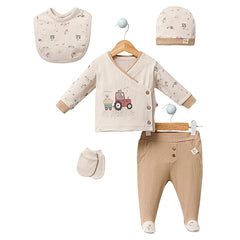 Pack naissance let's road 5 psc coton