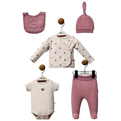 Coffret naissance Yaprak girly 5 pcs coton