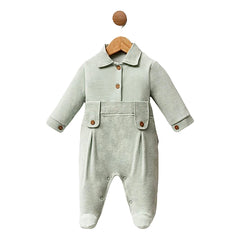 Grenouillère unie Baby Boy velours