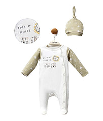 Grenouillère Best of Friends 1 bonnet coton