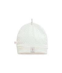 Bonnet uni motifs croisés unisexe 0m+