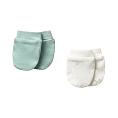 Pack de 2 paires de moufles Ballons Bday coton 0m+