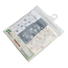 Pack de 3 serviettes étoiles coton 30x40 cm