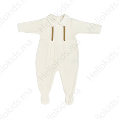 Grenouillère style baby boy velours