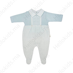 Grenouillère style baby boy velours