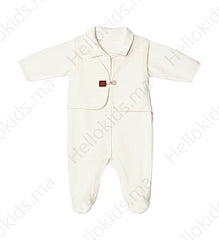 Grenouillère Gilet unique Baby Boy velours