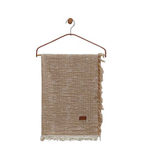 Couverture uni motifs animaux discret 100x120 cm mousseline