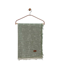 Couverture uni motifs animaux discret 100x120 cm mousseline