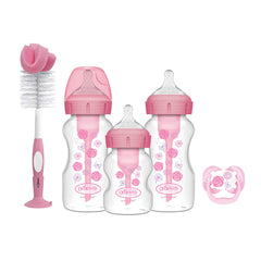 Dr. Brown’s Options+ Anti-colic Bottle Giftset | Biberons à col large rose