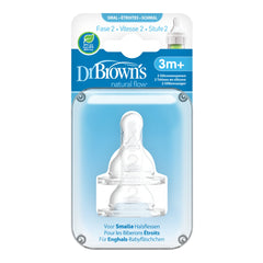 Dr. Brown’s Tétine phase 2 biberon à col étroit - Pack de 2 (3m+)