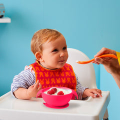 B.Box Silicone First Feeding Set - Strawberry shake