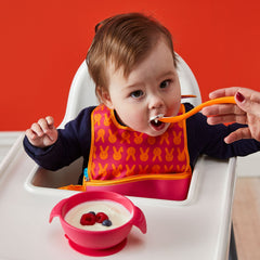 B.Box Silicone First Feeding Set - Strawberry shake