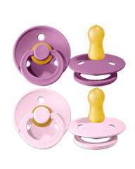 Lot de 2 Sucettes Lavender Baby pink - Bibs