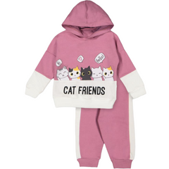 Tenue a capuche Cat Friends 2 pcs