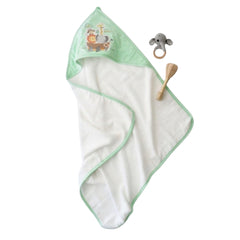 Cape de bain Animals boat 85x90 cm vert unisexe