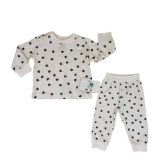 Tenue petits coeurs coton 2 pcs