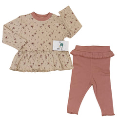 Tenue Fleury legging 2 pcs coton rose